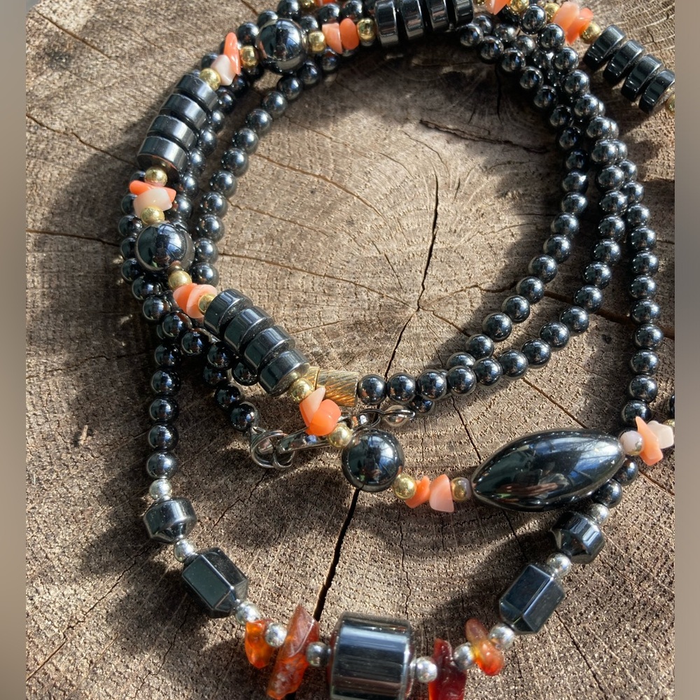Set of Two Hematite Necklaces